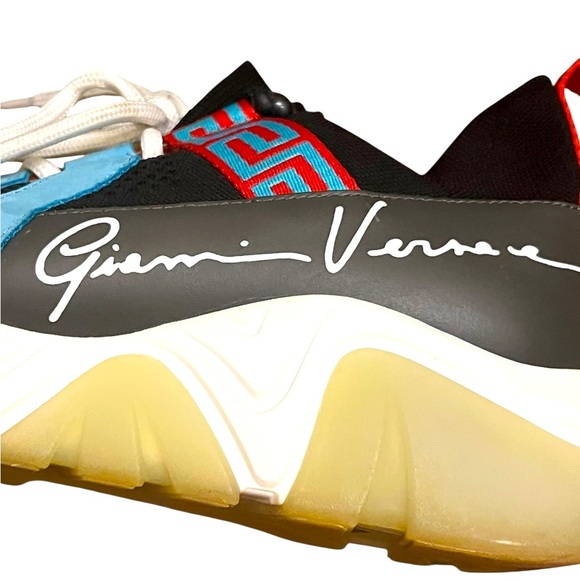 Versace Black and Orange Sneaker Detail Size  42 - Picture 14 of 15